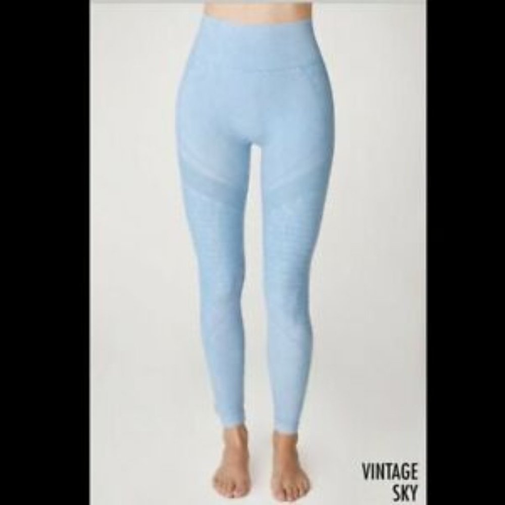 NEW Sky Blue High Waisted Vintage Moto Print Jeggings